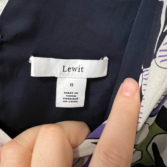 Lewitt Silk Kimono Midi Dress Floral Ruched Skirt Dolman Sleeve - Picture 4 of 13